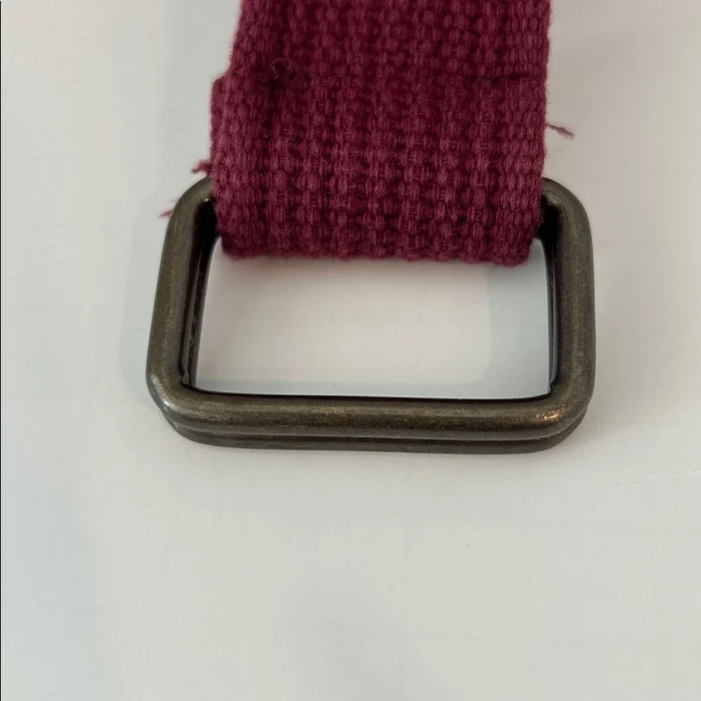 Wine Canvas Men’s Belt w D Ring
